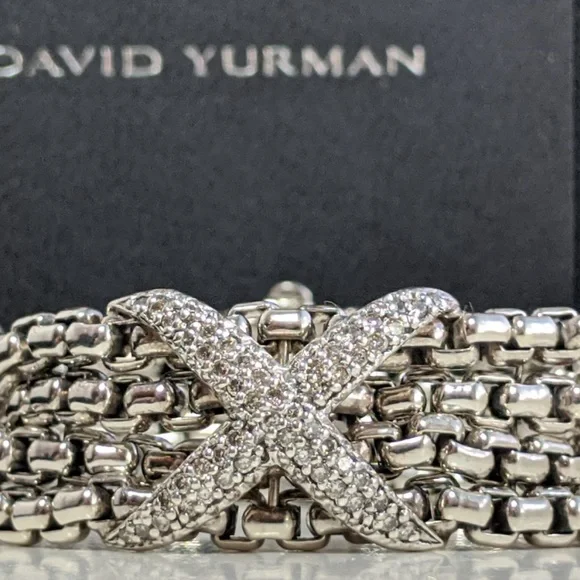 "SOLD"David Yurman Diamond X Bracelet - Picture 4 of 8